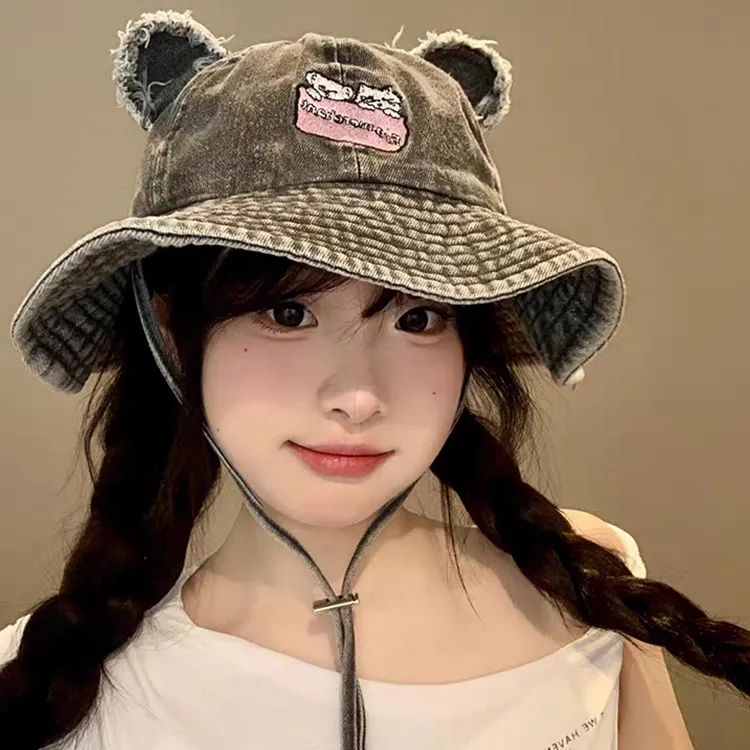 Yalu Preferred Denim Bucket Hats Unisex-4