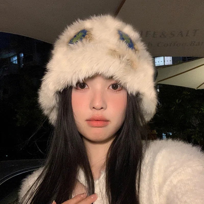 Yalu Preferred Rabbit Fur Beanies Women's-5