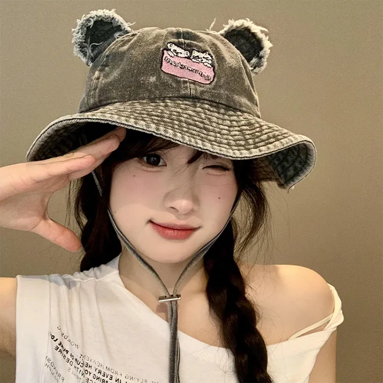 Yalu Preferred Denim Bucket Hats Unisex-4