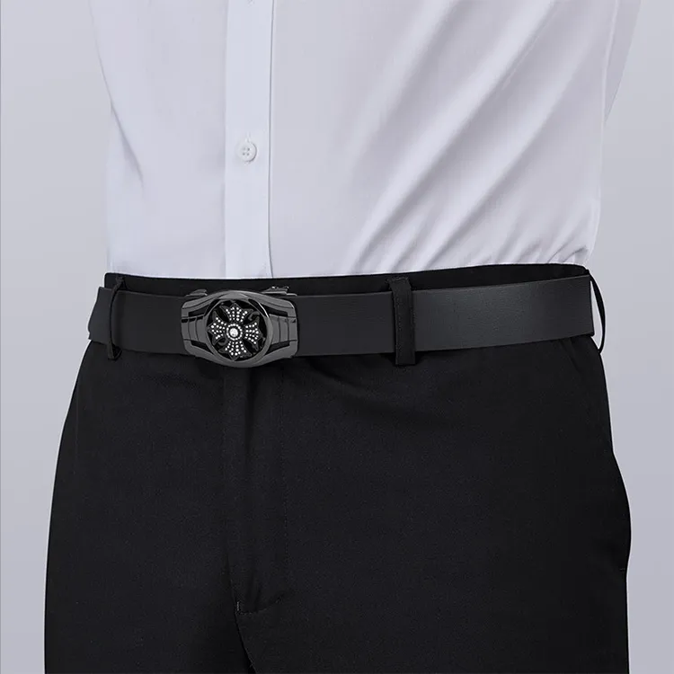 Yalu Preferred Cow Split Leather Belts Men's Width 3.5CM-5