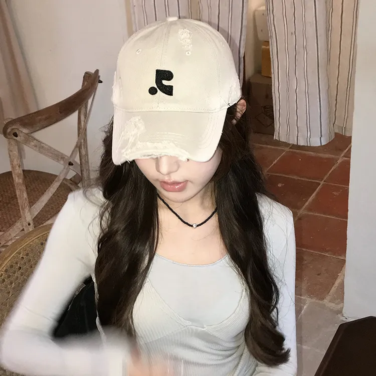 Spring Summer American Streetwear Cotton Polyester Blend Versatile Face Framing Beanie Fashion Baseball Cap Unisex-1