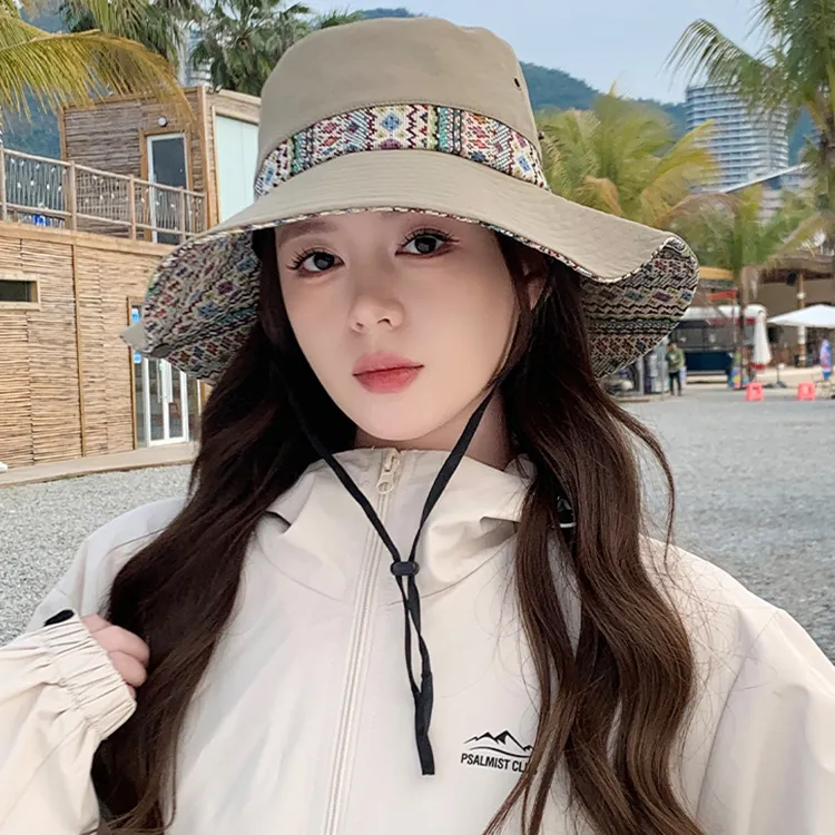 Yalu Preferred Polyester Bucket Hats Unisex-13