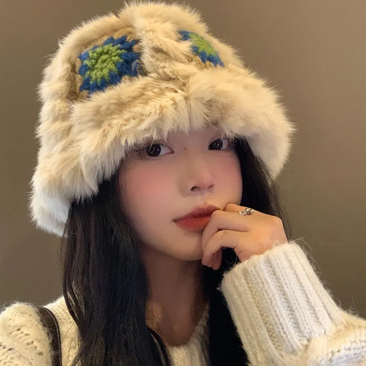 Yalu Preferred Rabbit Fur Beanies Women's-6
