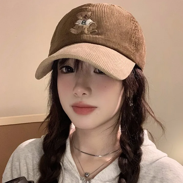 Yalu Preferred Corduroy Baseball Caps Unisex-13
