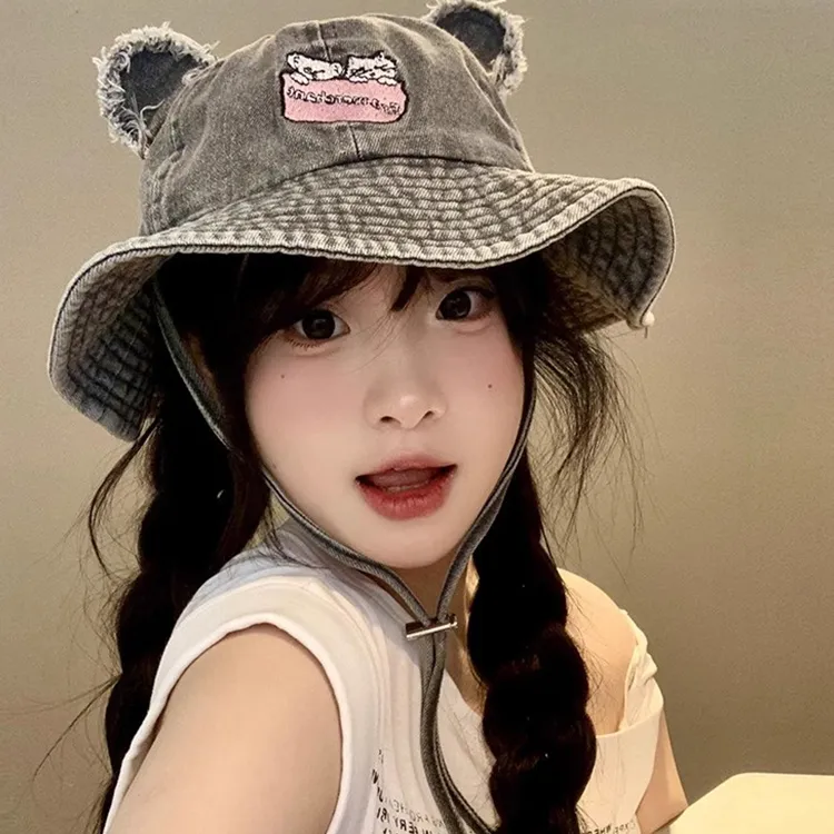 Yalu Preferred Denim Bucket Hats Unisex-1
