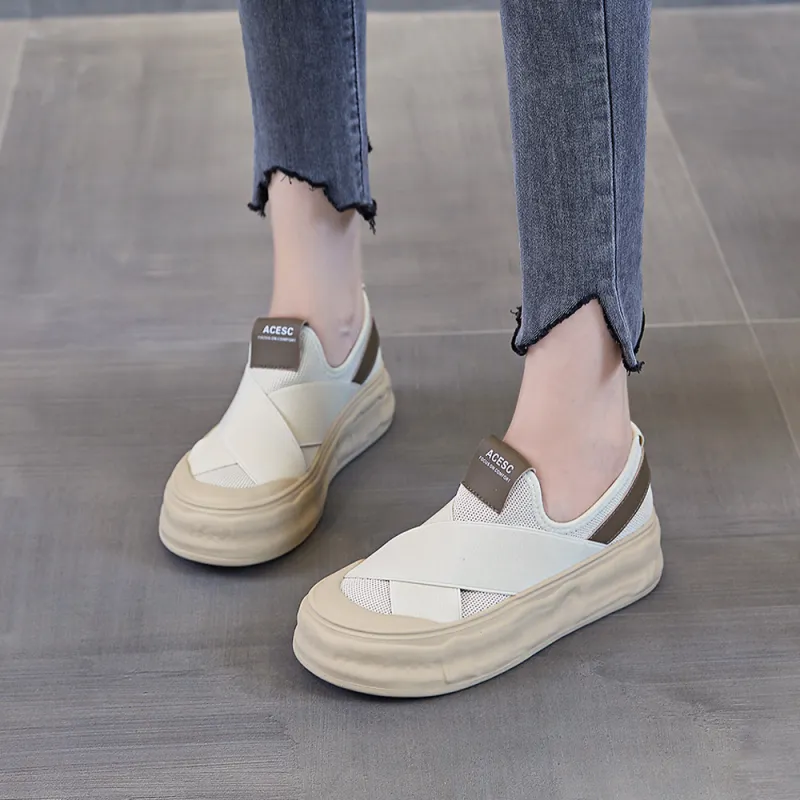 ACESC Low Top Skateboard Shoes Women's Beige-8