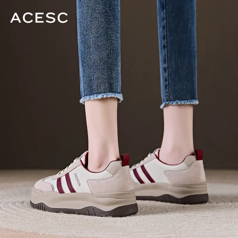ACESC Shock Absorbers Low Top Skateboard Shoes Women's-13