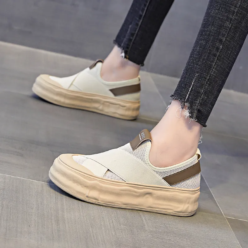 ACESC Low Top Skateboard Shoes Women's Beige-6
