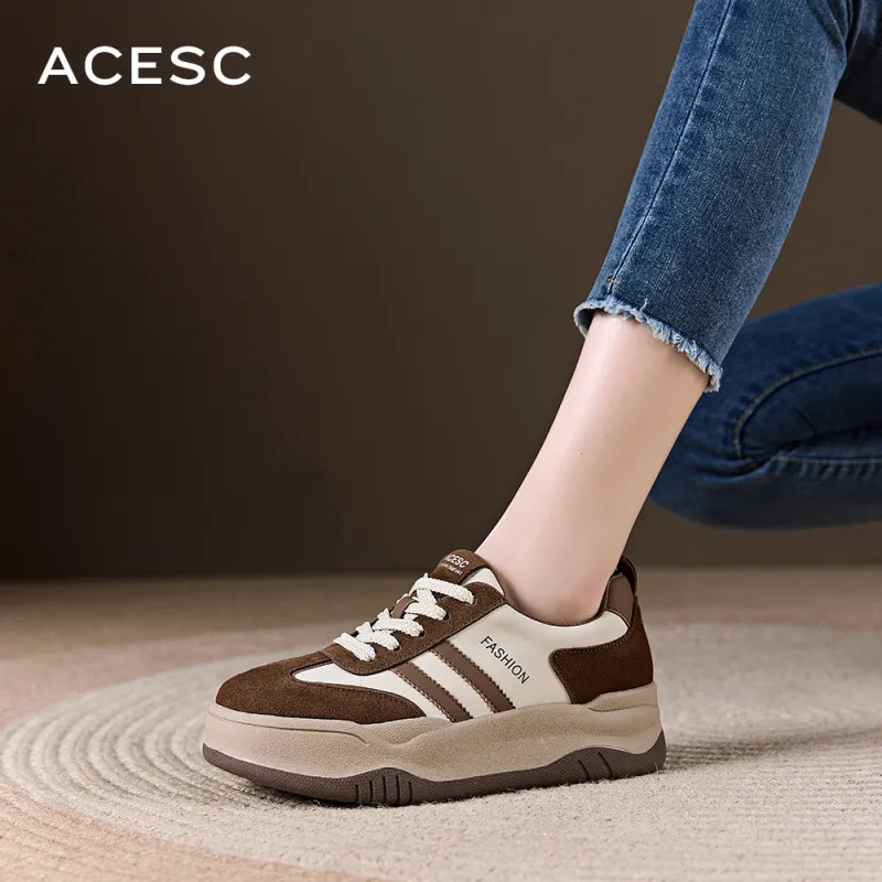 ACESC Shock Absorbers Low Top Skateboard Shoes Women's-19