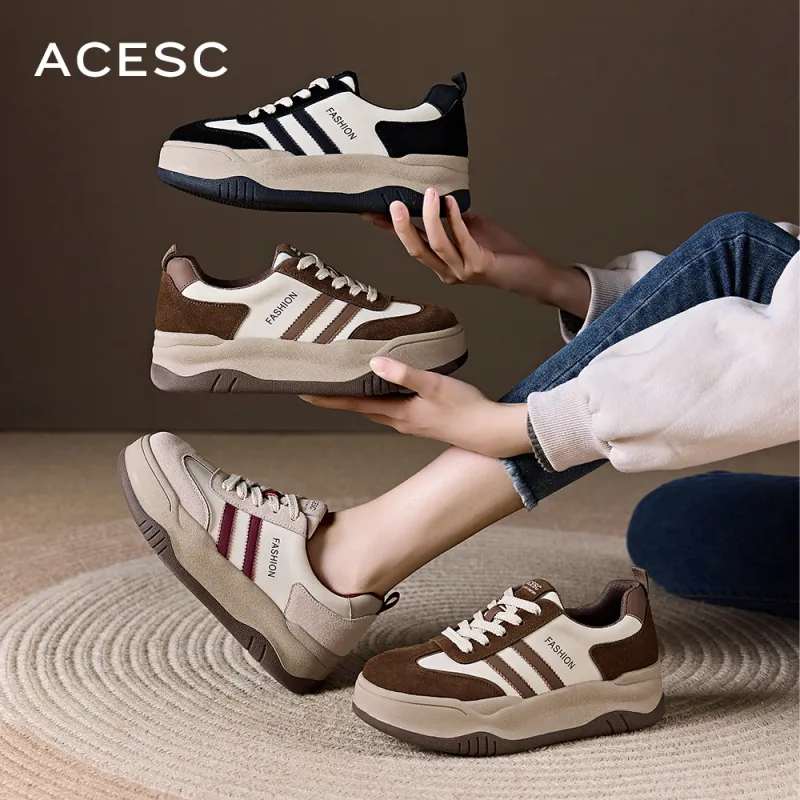 ACESC Shock Absorbers Low Top Skateboard Shoes Women's-11