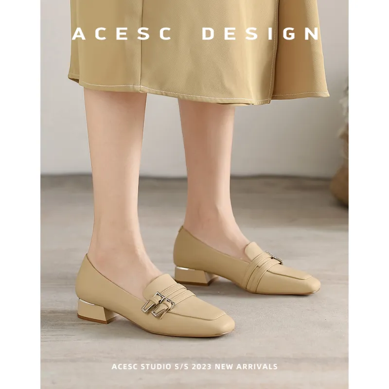 ACESC Loafers Women's Low Top Apricot-7