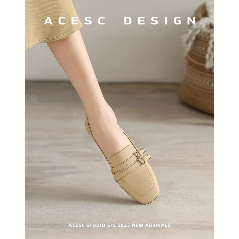 ACESC Loafers Women's Low Top Apricot-6