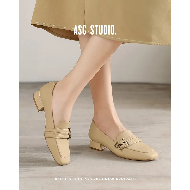 ACESC Loafers Women's Low Top Apricot-5