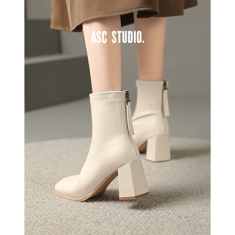 ACESC Ankle Boots Women's Black/Beige/Apricot/Brown-11