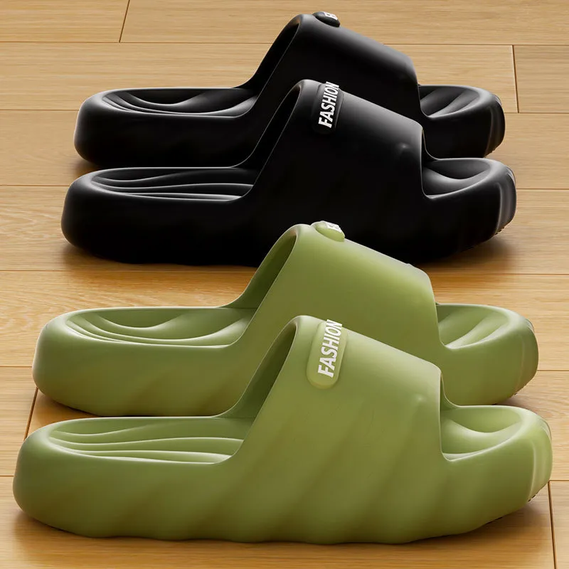 ECAC EVA Slippers Home Slip Resistant Couple Platform Squashy And Bouncy Feeling Bathroom Bathing Slippers-6