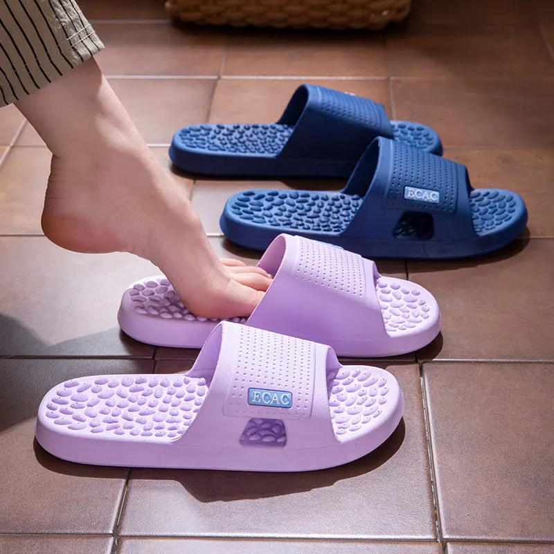ECAC Men's Platform Massage Slippers With Slip Resistant Sole, Soft Sole, Foot Therapy, And Cooling Slippers For Men-3