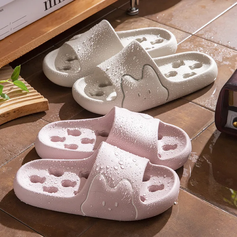 ECAC Men's Summer Home Indoor Bathing Slip Resistant Leak Proof Cut Out Toilet Hole Slippers For Men-9