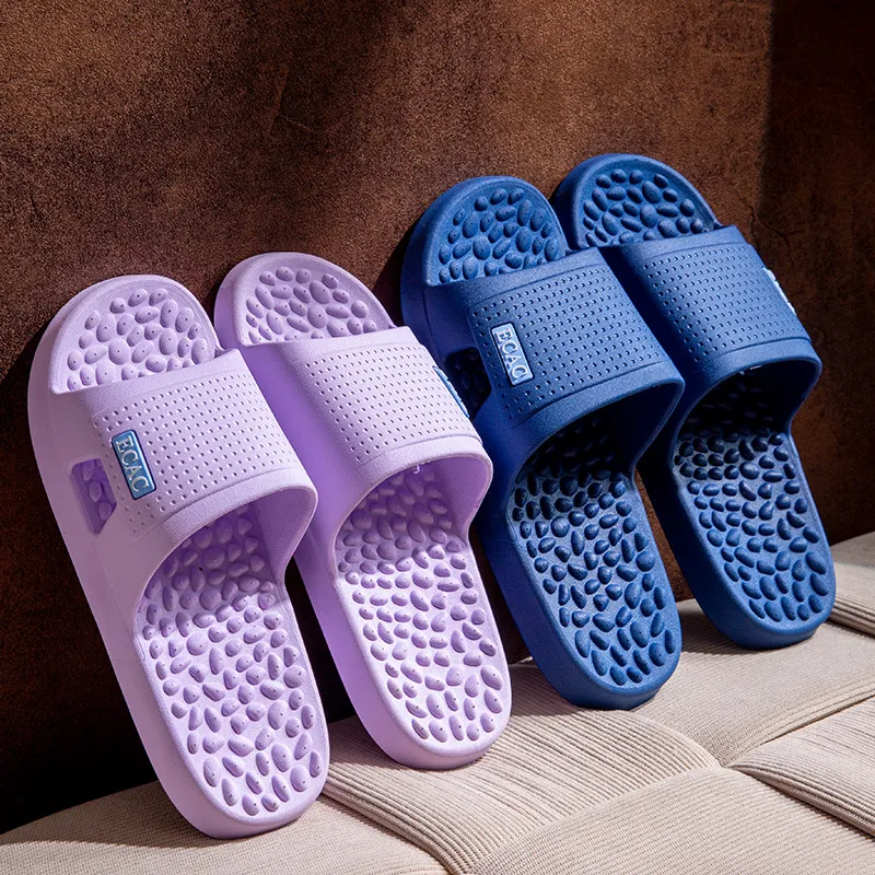 ECAC Men's Platform Massage Slippers With Slip Resistant Sole, Soft Sole, Foot Therapy, And Cooling Slippers For Men-8