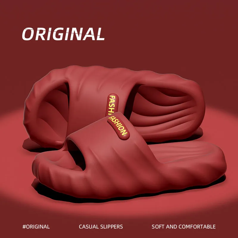 ECAC EVA Slippers Home Slip Resistant Couple Platform Squashy And Bouncy Feeling Bathroom Bathing Slippers-2