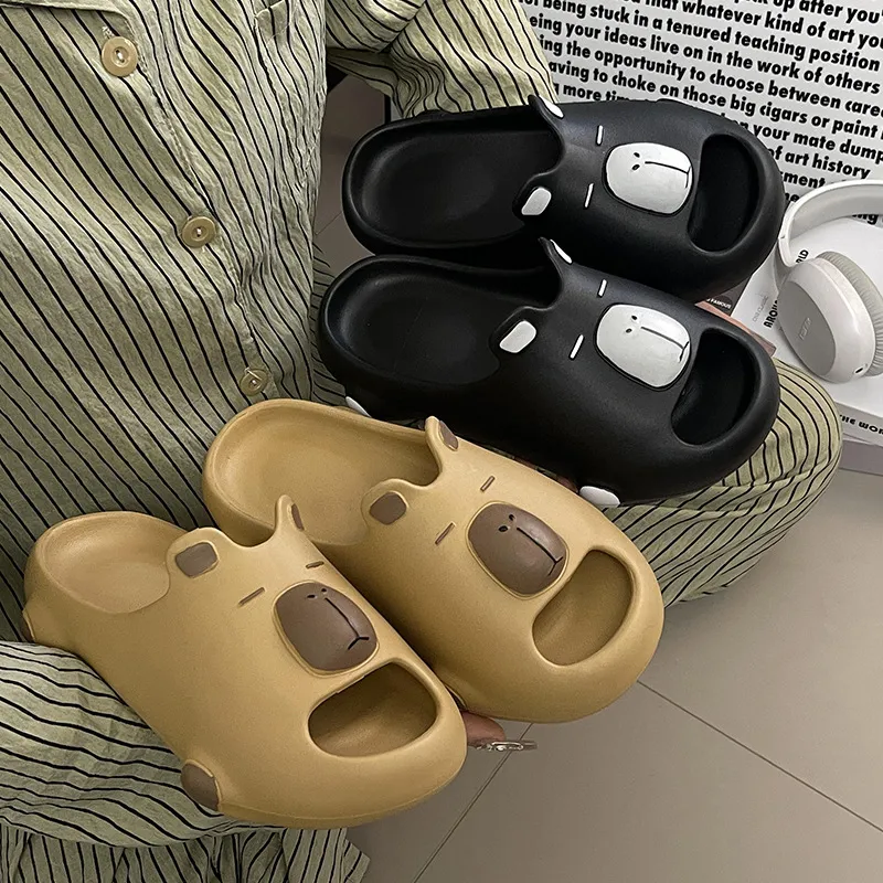 ECAC Men's Summer Indoor Home EVA Slip Resistant Bathroom Squashy And Bouncy Feeling Slippers-4
