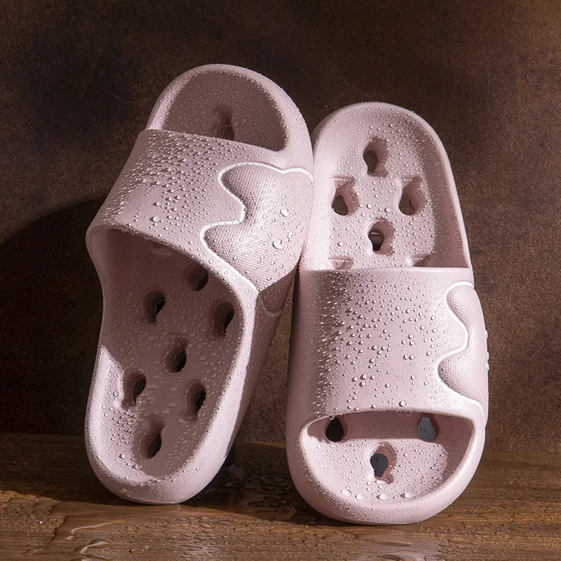 ECAC Men's Summer Home Indoor Bathing Slip Resistant Leak Proof Cut Out Toilet Hole Slippers For Men-8