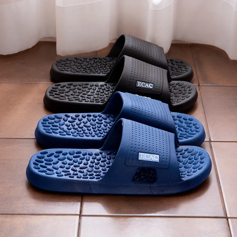ECAC Men's Platform Massage Slippers With Slip Resistant Sole, Soft Sole, Foot Therapy, And Cooling Slippers For Men-7