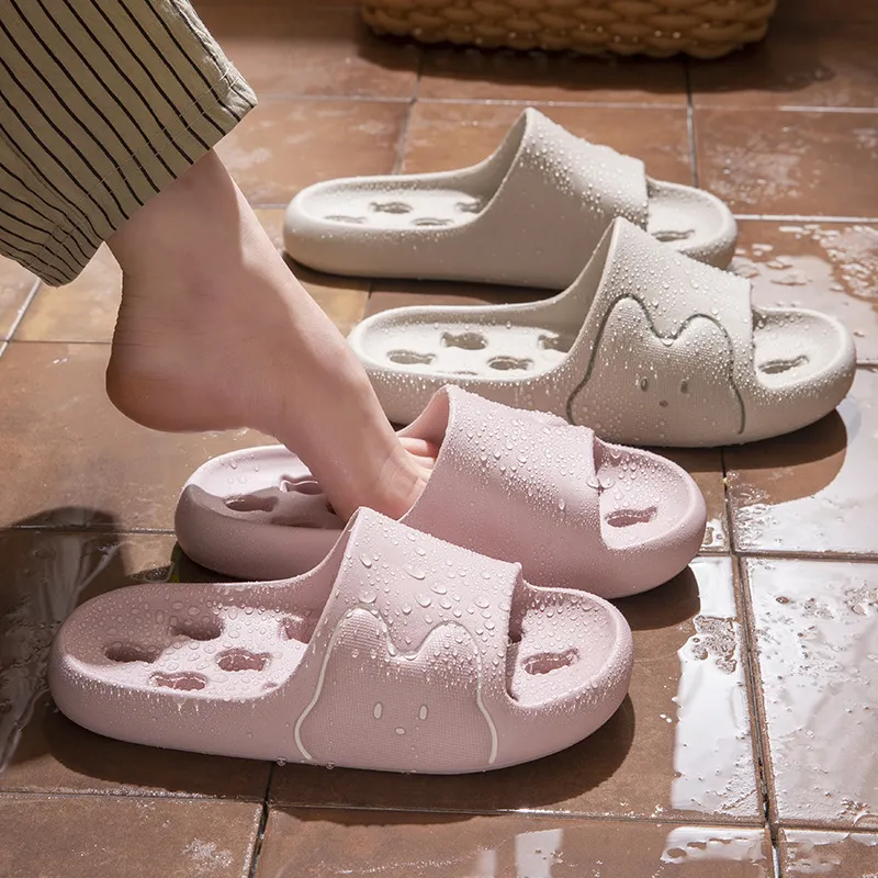 ECAC Men's Summer Home Indoor Bathing Slip Resistant Leak Proof Cut Out Toilet Hole Slippers For Men-7
