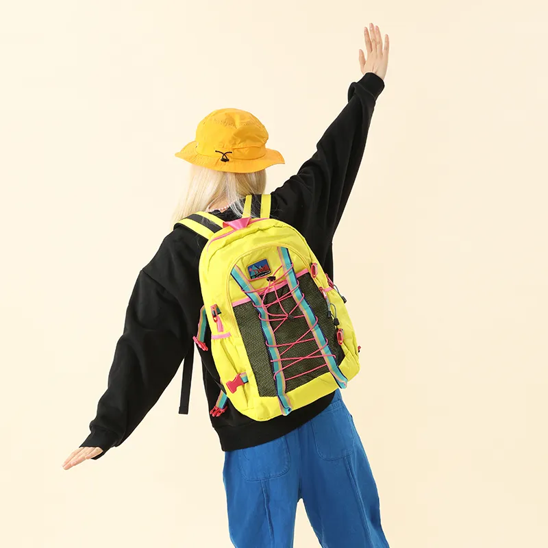 TYAKASHA Polyester Backpack Large Size Unisex Yellow-6