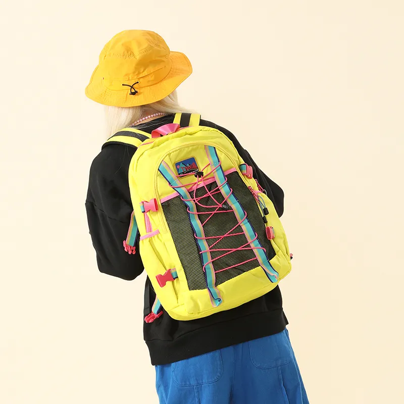 TYAKASHA Polyester Backpack Large Size Unisex Yellow-8
