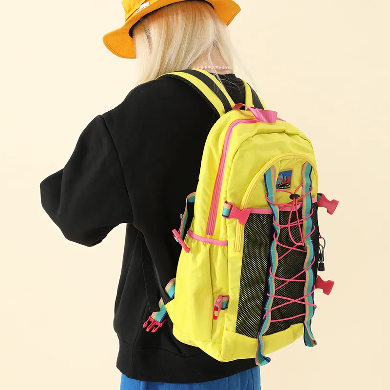 TYAKASHA Polyester Backpack Large Size Unisex Yellow-7