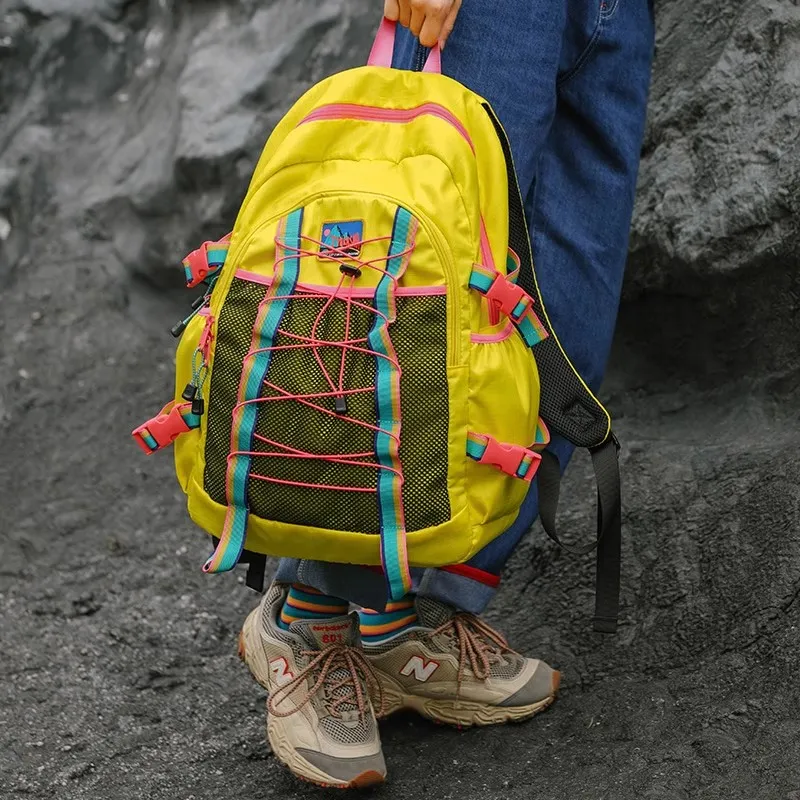 TYAKASHA Polyester Backpack Large Size Unisex Yellow-5