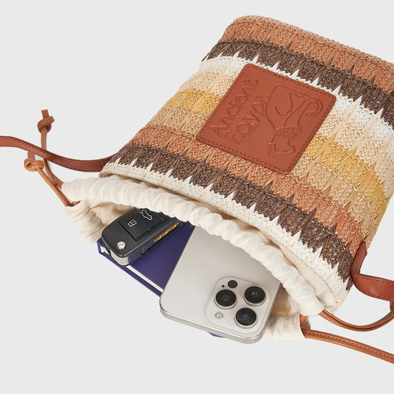 The British Museum PP Woven Crossbody Bag Regular Women's Tan-4