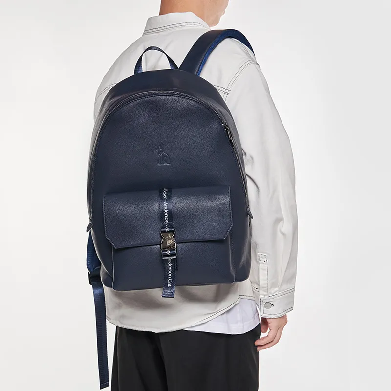 The British Museum Synthetic Leather Travel Bags Backpack Regular Unisex Royal Blue-1