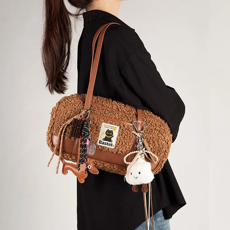 The British Museum Polyester Shoulder Bag Women's Brown-1