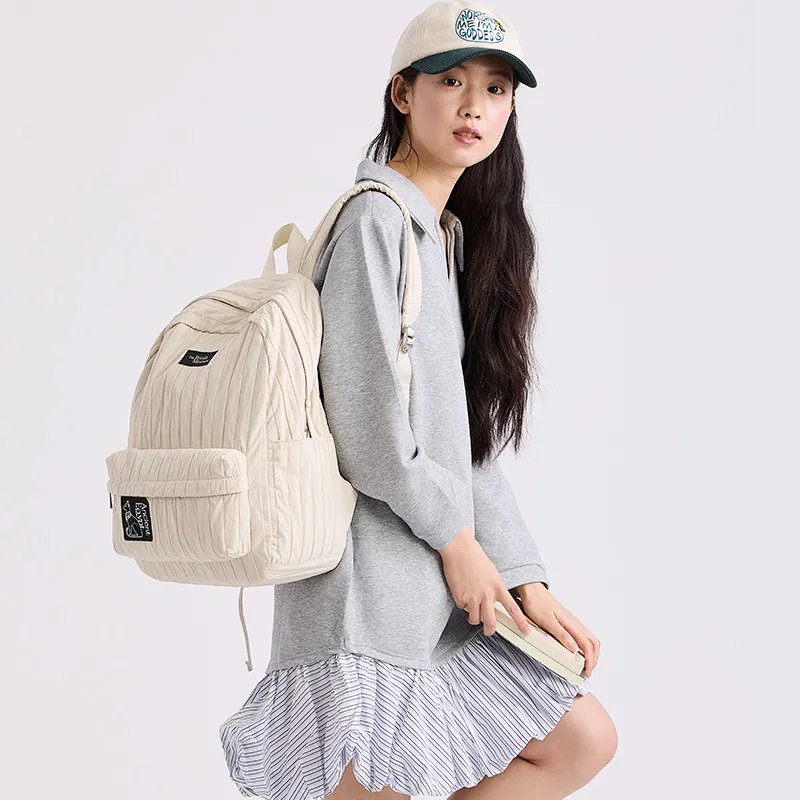 The British Museum Fabric Backpack Women's Beige-1