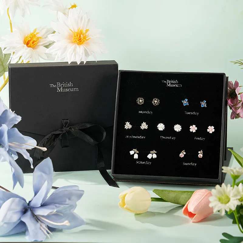 The British Museum Gold Plated Copper, Synthetic Cubic Zirconia Stud Earrings Women's-1