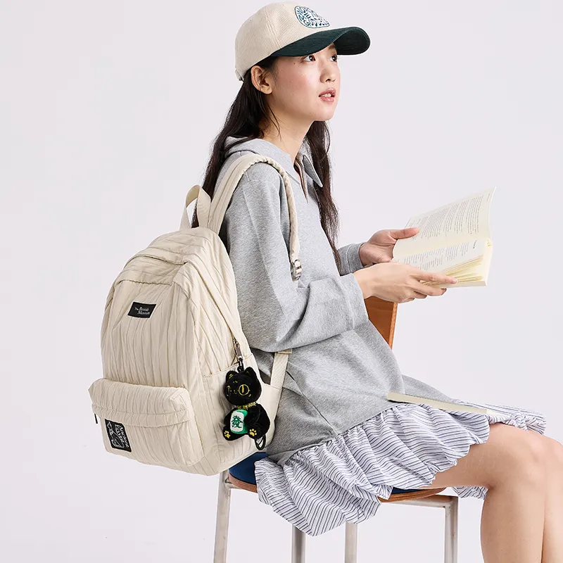 The British Museum Fabric Backpack Women's Beige-3