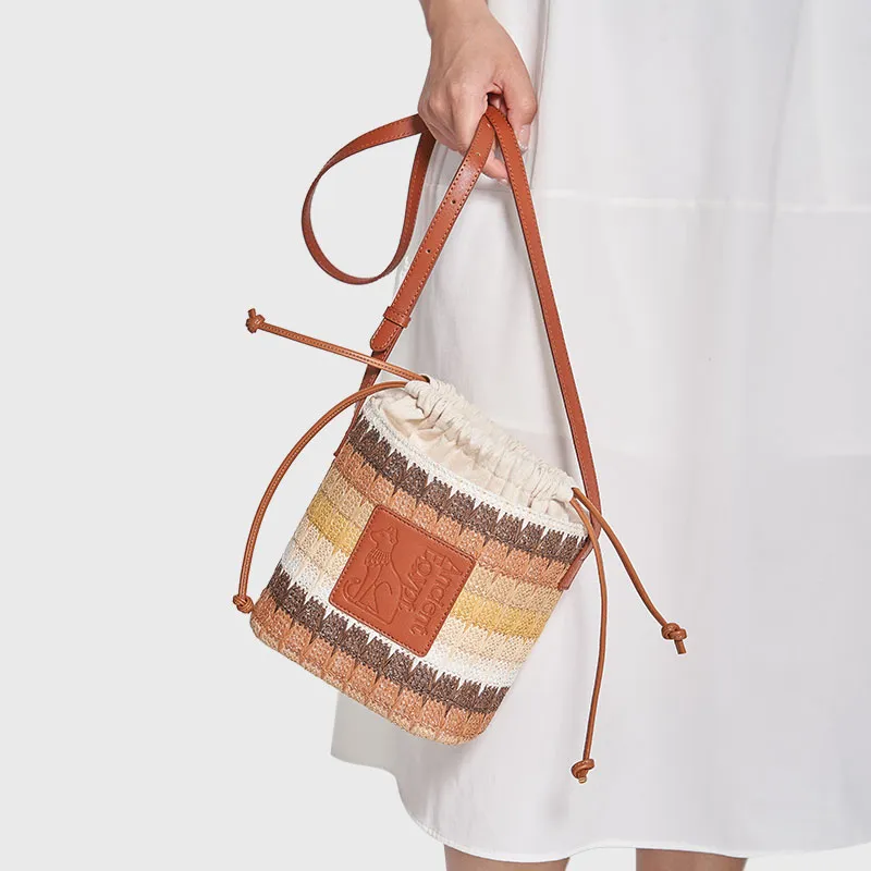 The British Museum PP Woven Crossbody Bag Regular Women's Tan-3