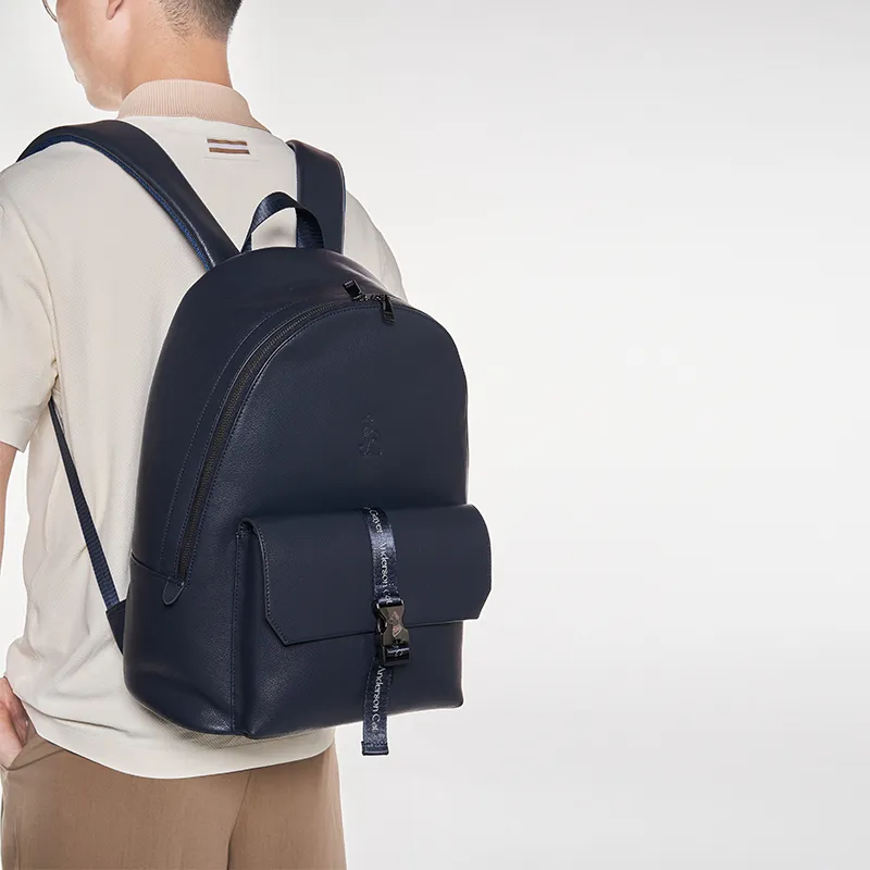 The British Museum Synthetic Leather Travel Bags Backpack Regular Unisex Royal Blue-3