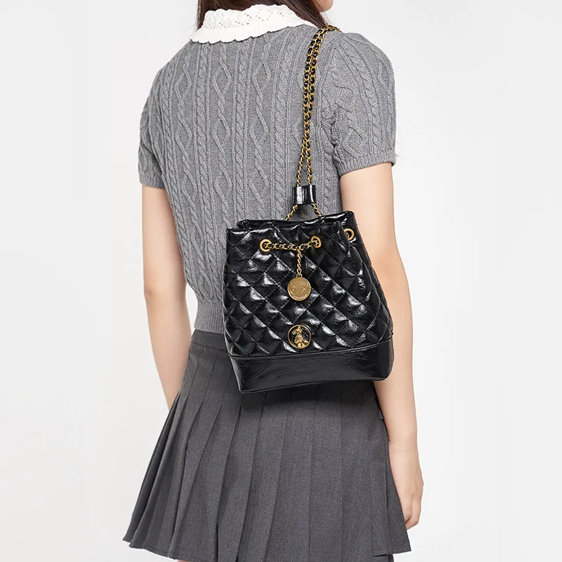 The British Museum Synthetic Leather Backpack Women's Black-4