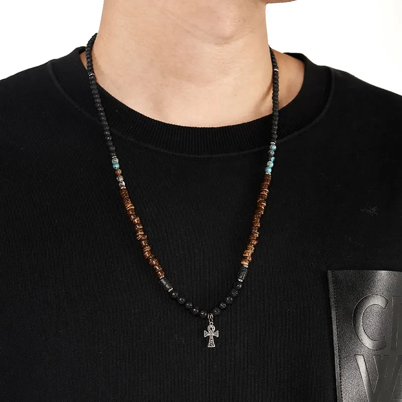 The British Museum Synthetic Blue Turquoise Necklaces Unisex-2
