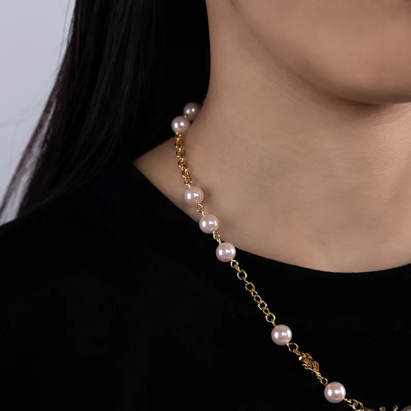 STUGAZI Copper Plated Shell Pearl Necklaces Unisex-4