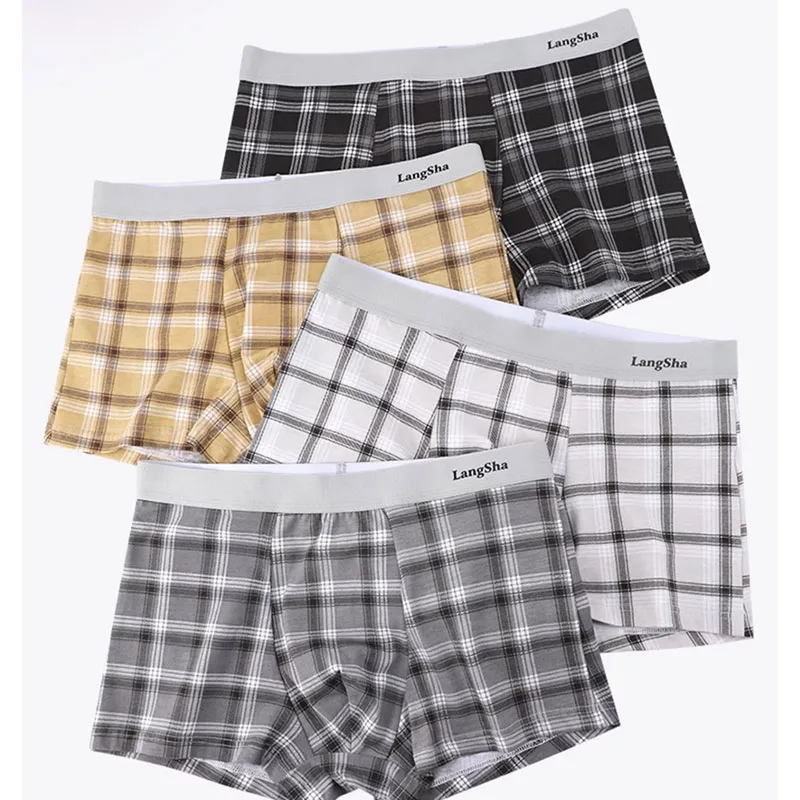Lanza Underpants Men's 4 Pack Plaid Print-1