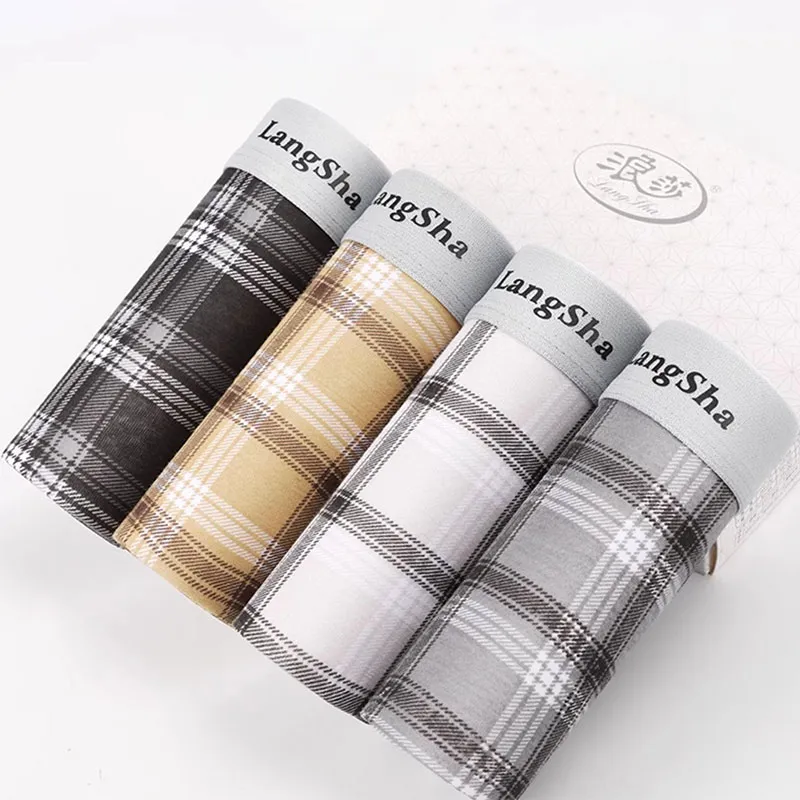 Lanza Underpants Men's 4 Pack Plaid Print-3
