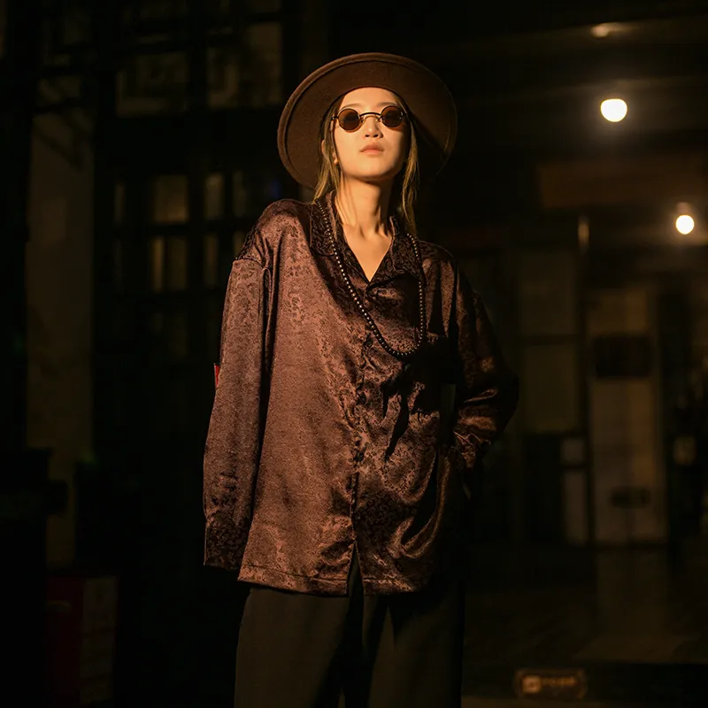 SANSHENGLIUBU Shirt Unisex Coffee-2