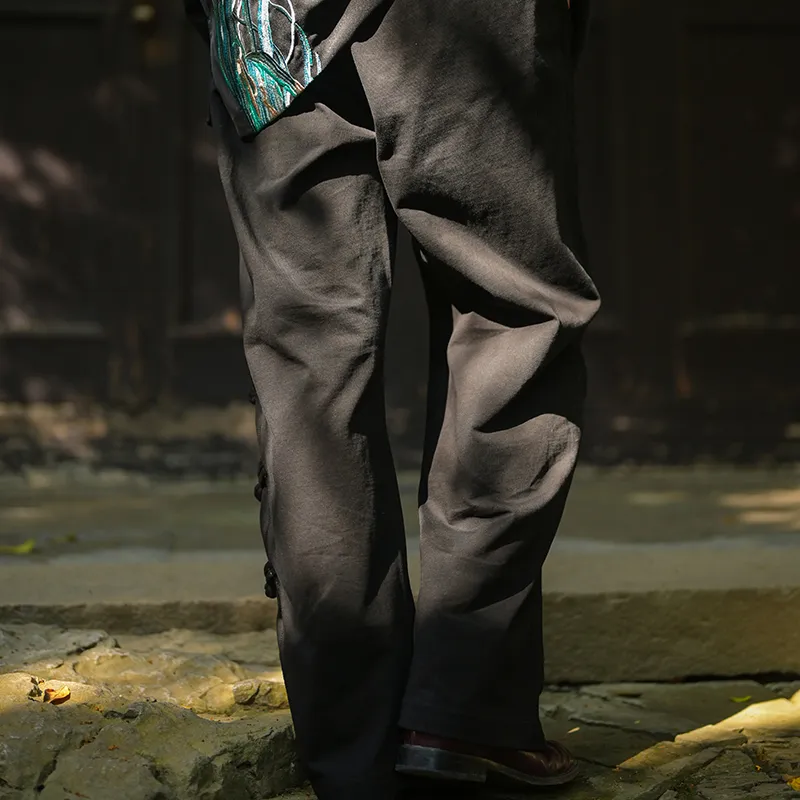 SANSHENGLIUBU Casual Pants Unisex Black-6