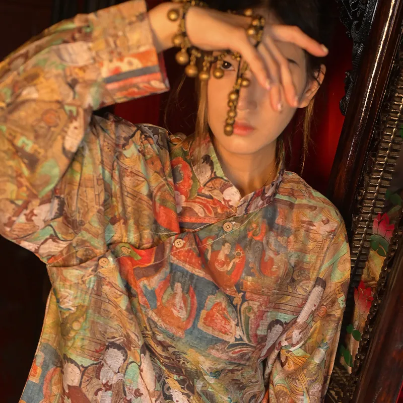 SANSHENGLIUBU Shirt Unisex Multicolor-5