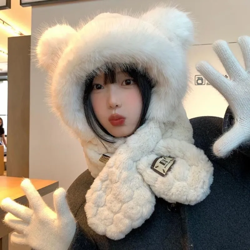 Eight Small Million Polyamide Hoods & Plush Hats Women's-2