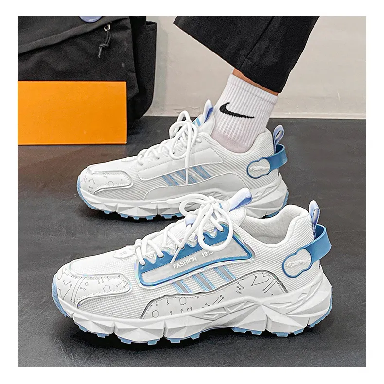 Green Feet Anti Slip Wear Resistant Low Top Chunky Sneakers Men's-8