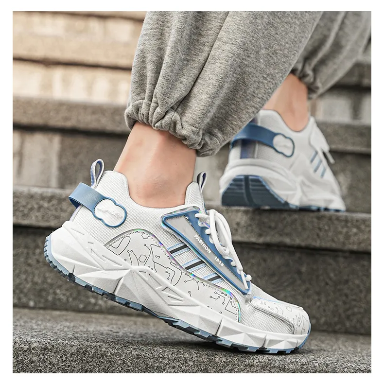 Green Feet Anti Slip Wear Resistant Low Top Chunky Sneakers Men's-9